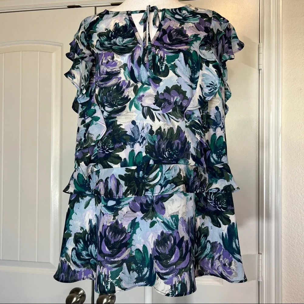 Ava & Viv floral print blouse, 1X - Picture 6 of 8
